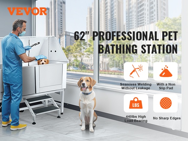 Lemmikkien pesuallas ja portaat