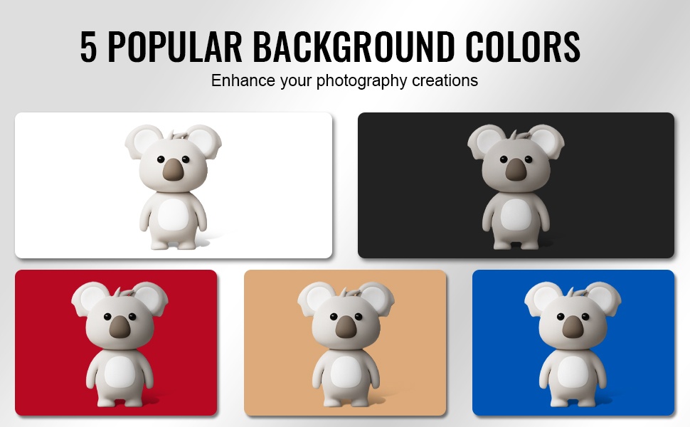 Irrotettavat taustat valolaatikossa