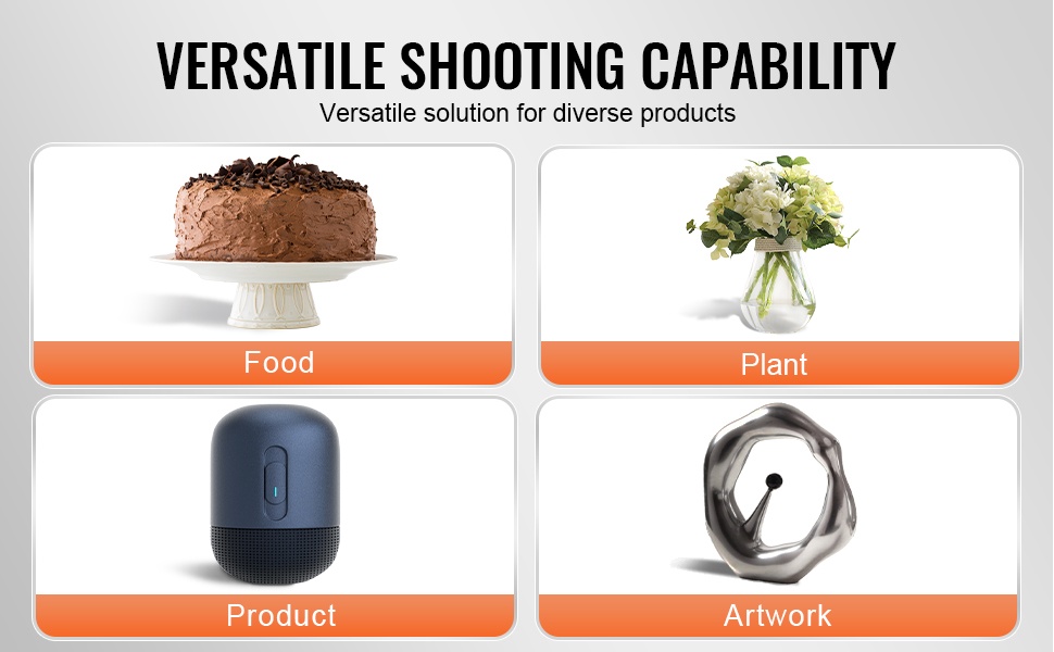 Monipuoliset kuvauskulmat valolaatikossa