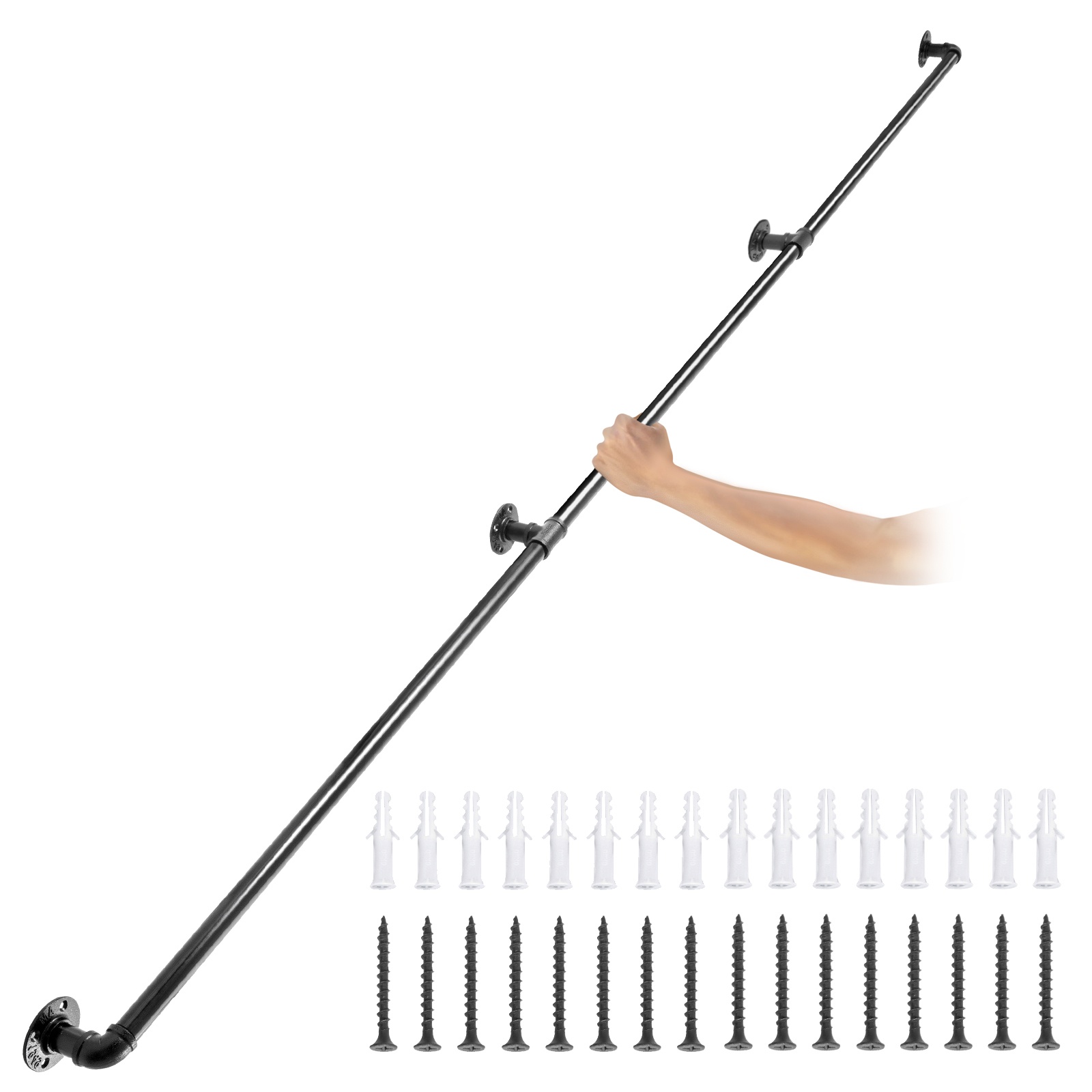 Portaiden käsijohde seinäkiinnityksellä