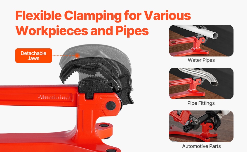 Putkipenkki, irrotettavat leuat