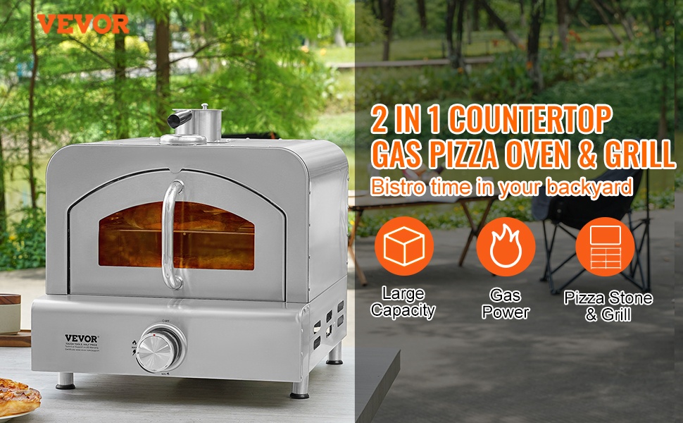 Kannettava ulkoinen pizzauuni 12 tuumaa