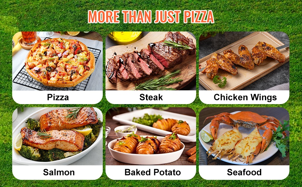 Pizzan lisäksi sopii myös lihan, kalan ja vihannesten kypsennykseen