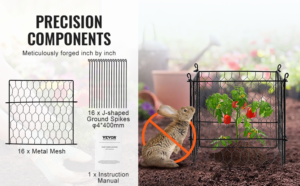 Pakkauksen sisältämät metalliverkot ja tarvikkeet