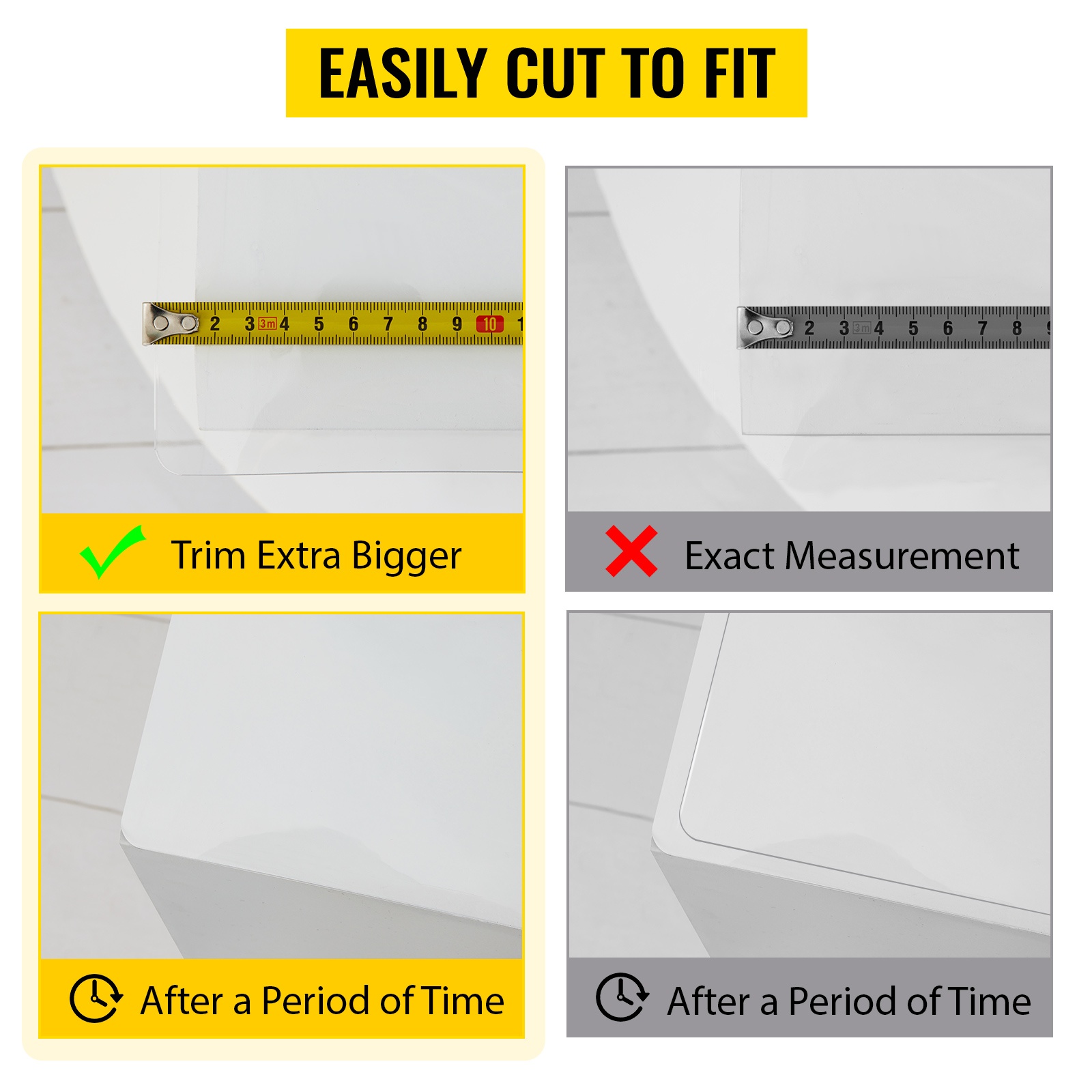 Helposti leikattava pöydänsuojus