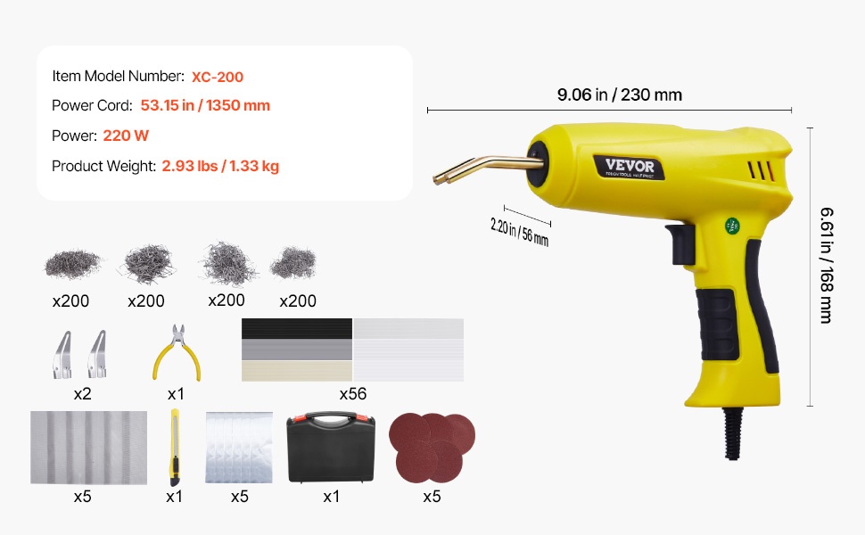 Muovihitsauspakkaus sisältö