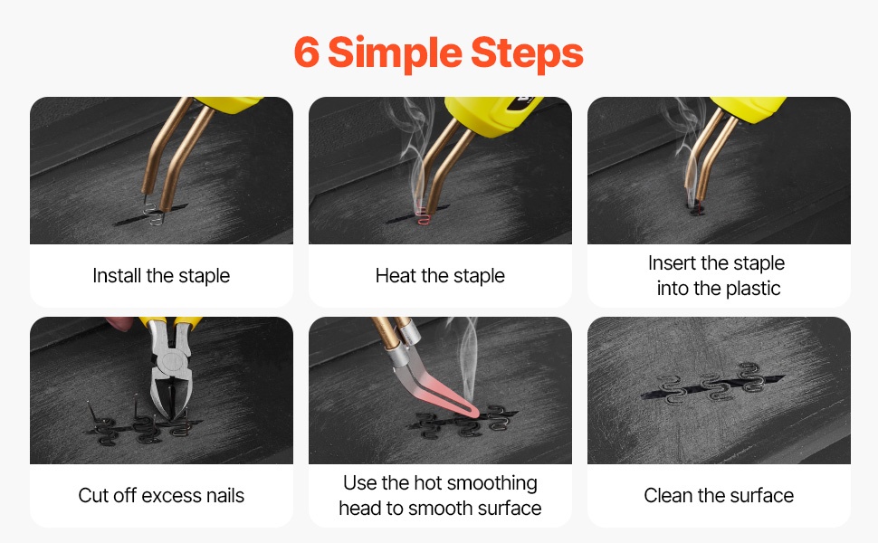 Muoviosan korjaus vaiheittain