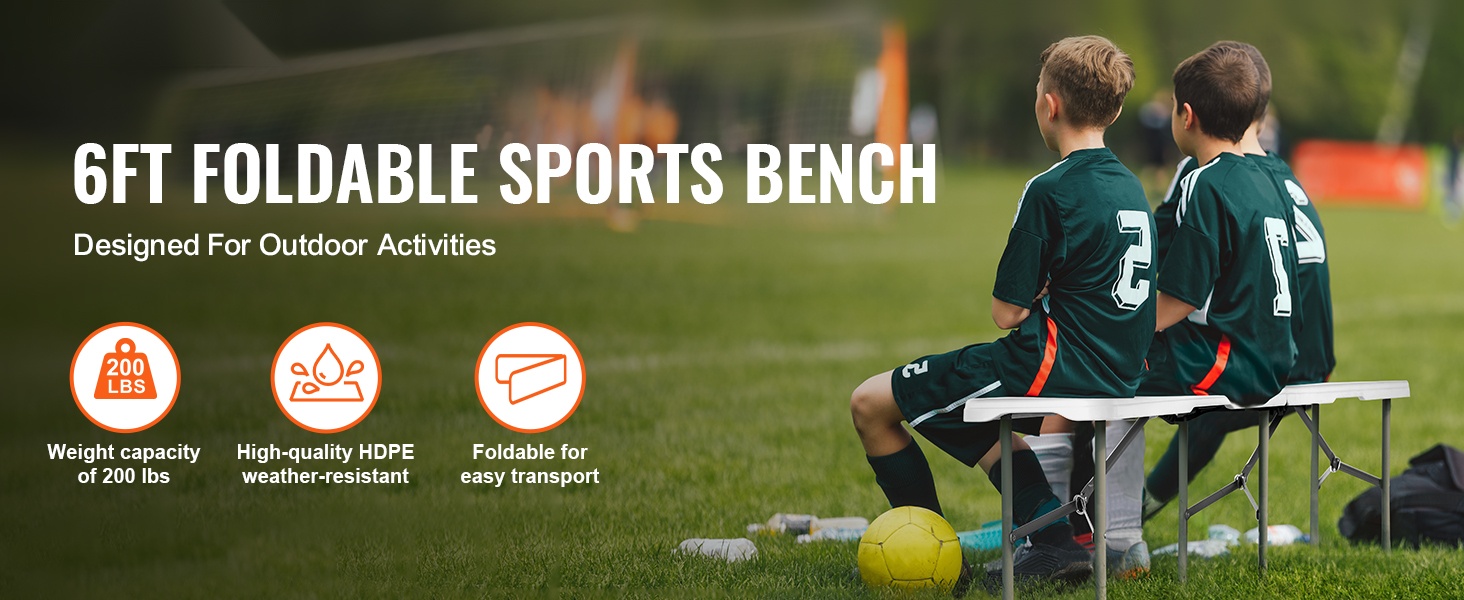 Taitettava penkki kentän laidalla