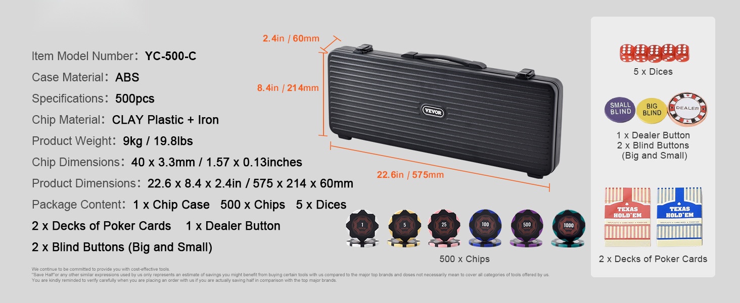Koko pokerisetti koottuna