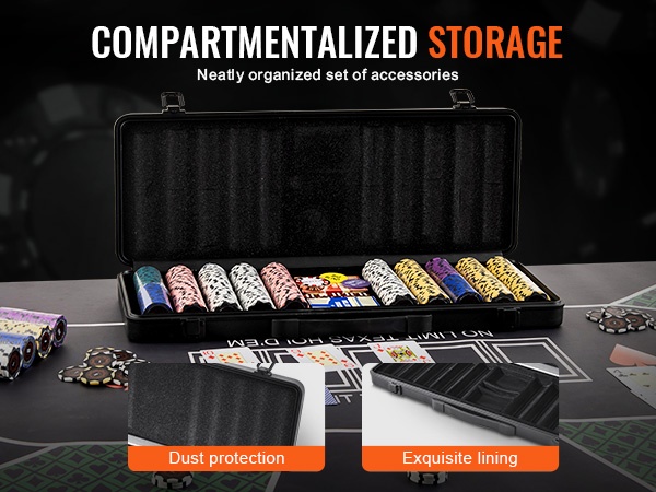 Pelimerkkien ja korttien säilytys salkussa