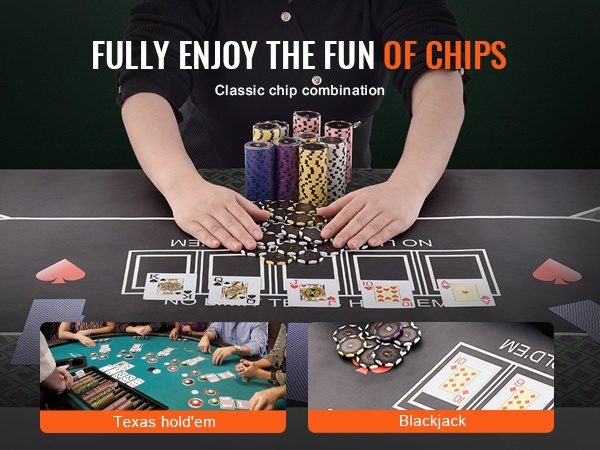 Pelikortit ja pelimerkit pöydällä