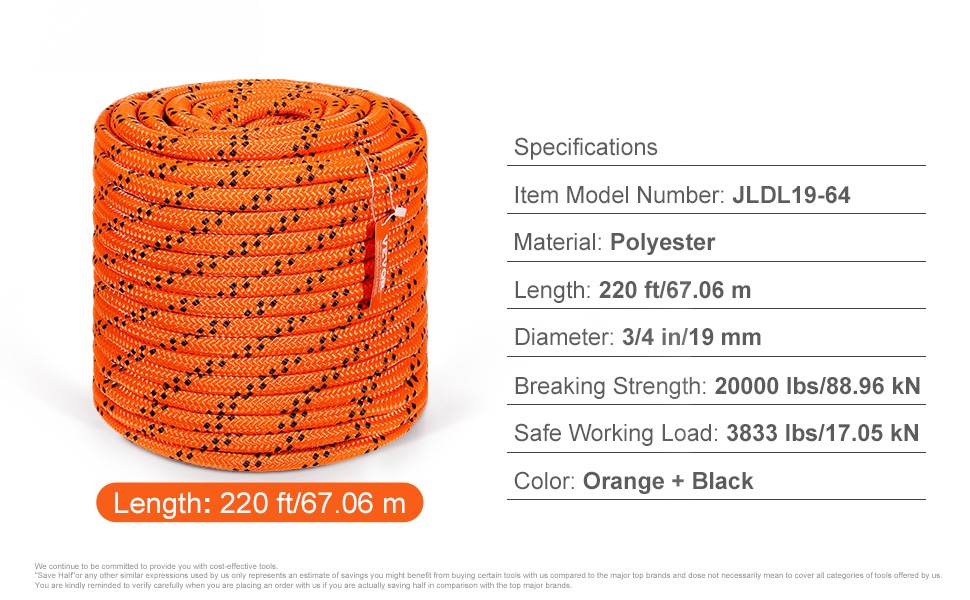 Punottu nailonköysi ulkoiluun ja arkeen