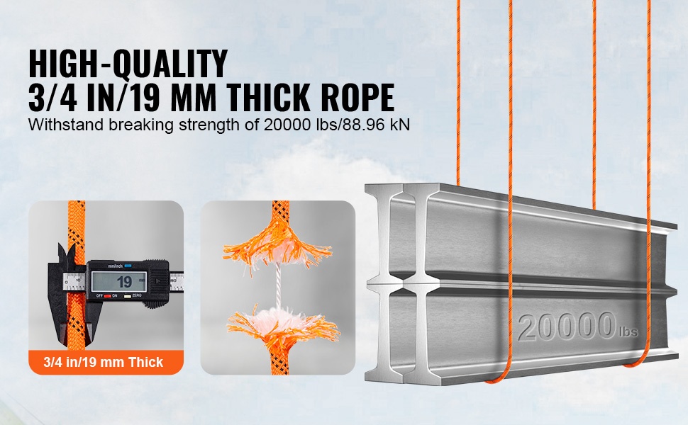 Nailonköyden halkaisija ja lujuus