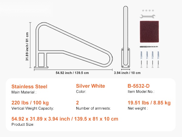 Kaiteen käyttö altaaseen mentäessä