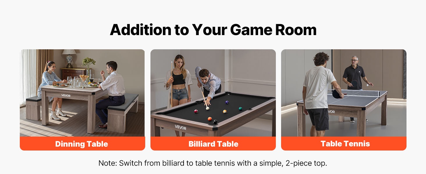 Biljardipöytä kodin vapaa-ajan tilaan