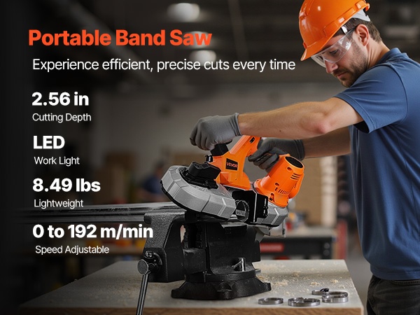 Kannettava nauhasaha käytössä