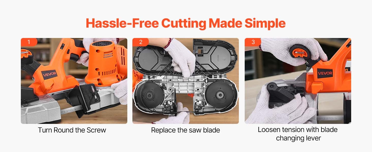 Nopea teränvaihto ruuvia kiertämällä