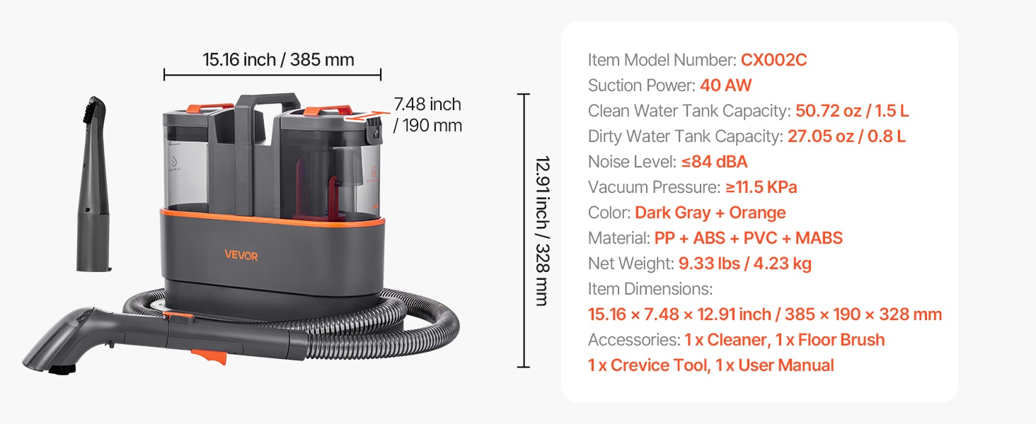 Matonpuhdistimen mitat ja rakenteen yksityiskohdat