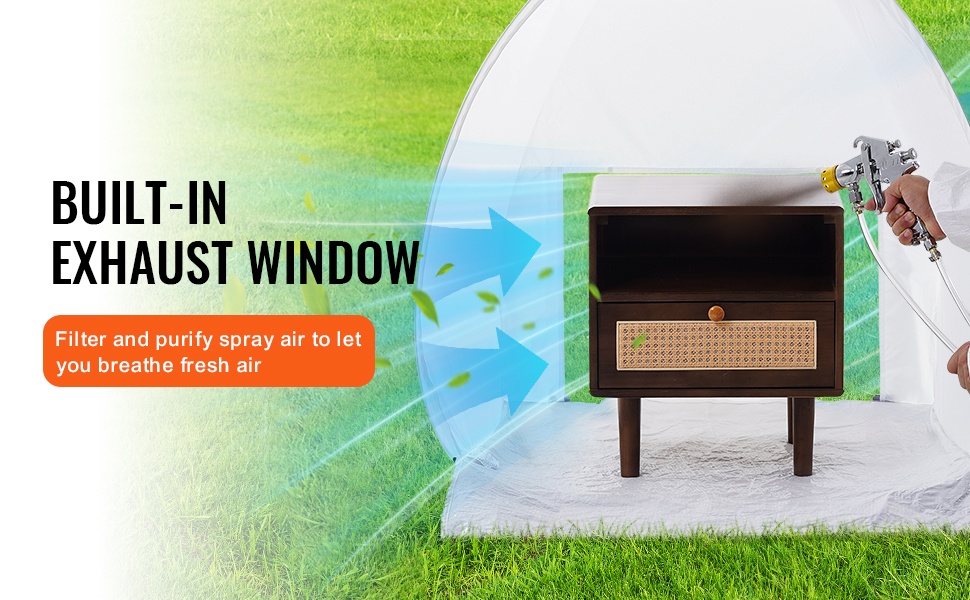 Poistoikkuna ja ilmanvaihto maalausteltassa