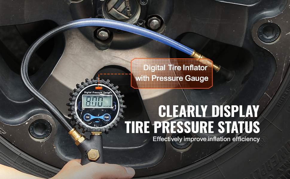 Digitaalinen rengaspumppu paineenosoittimella