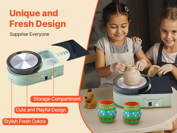 Lapsi muotoilee savitöitä dreijalla