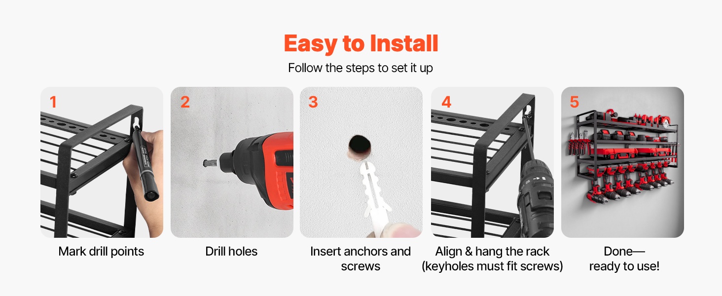 Asennustapa seinälle, mukana kiinnitystarvikkeet