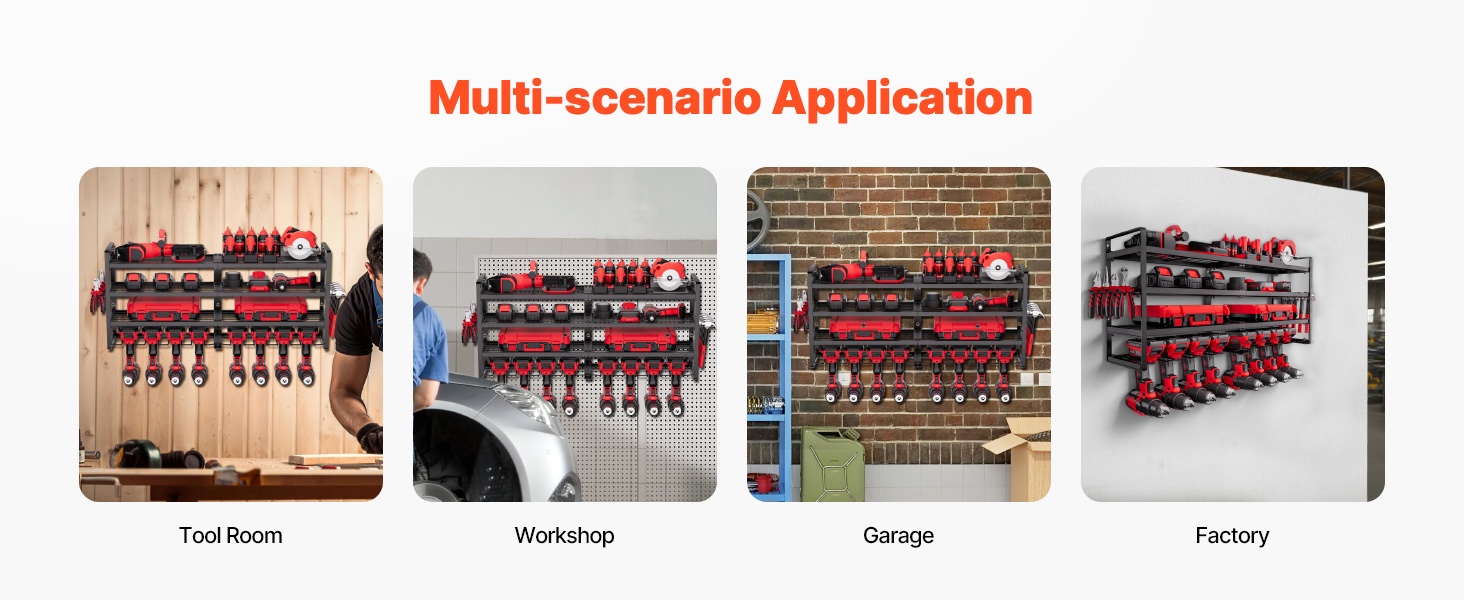 Käyttö autotallin ja verstaan seinällä