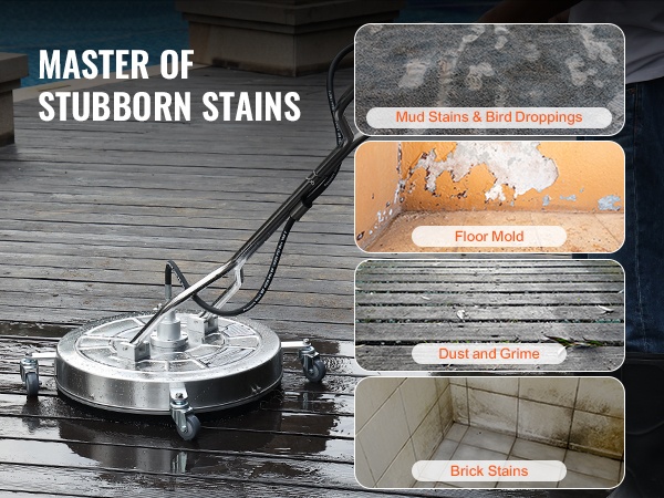 Pinttyneiden tahrojen puhdistus pintapesurilla