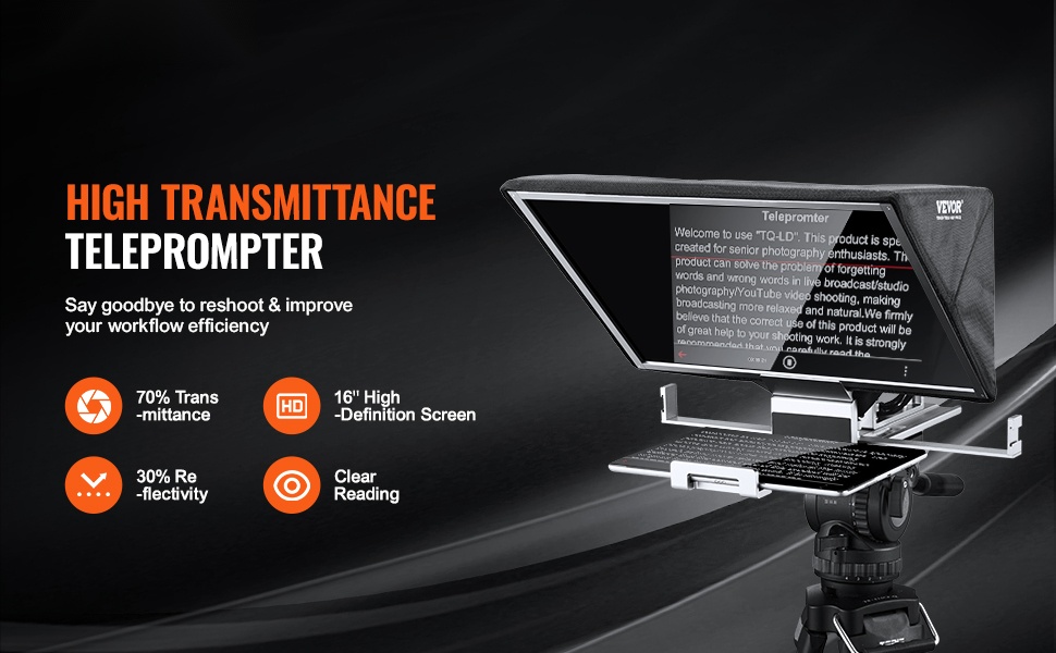 13-tuumainen teleprompteri