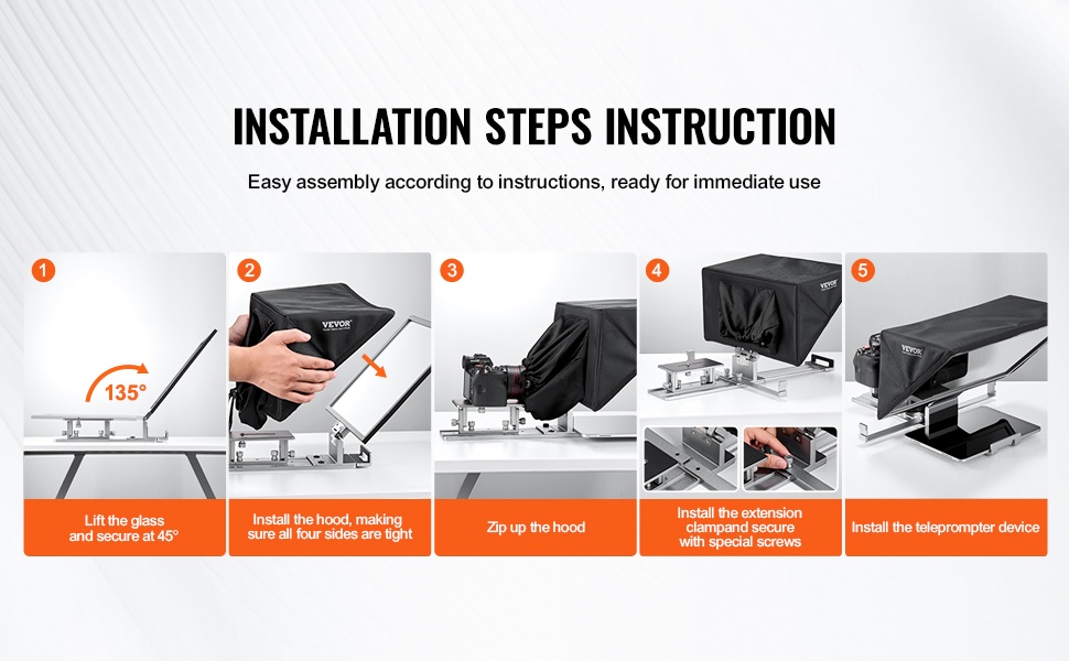 Teleprompterin asennus