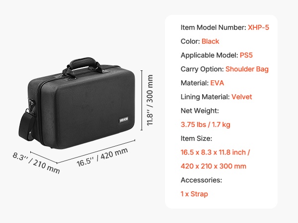 Pehmustetut jakajat ja suojavuori PS5-laukussa