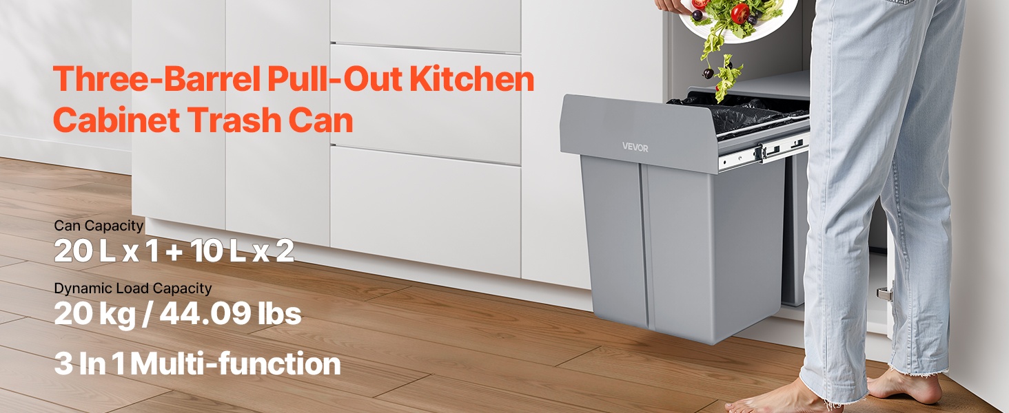 Vedettävä jäteastia keittiökaappiin yleiskuva