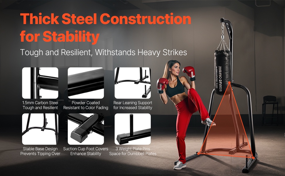 Nyrkkeilysäkin teline, harjoitteluesimerkki