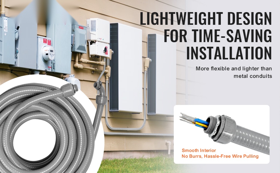 Joustava PVC-sähkösuojaputki 3/4" asennuksessa