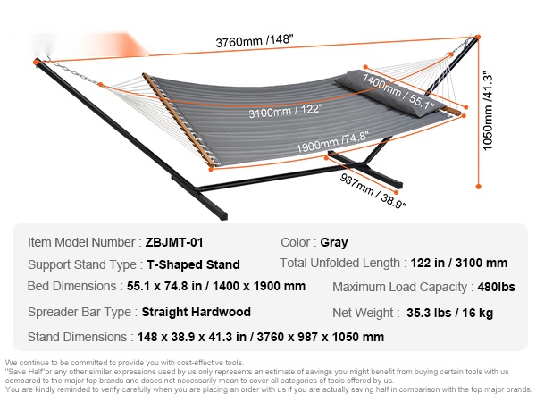 Kuljetettava kahden hengen riippumatto