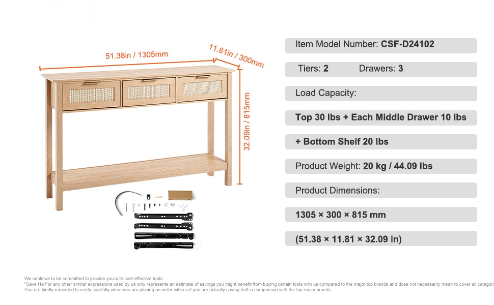 Konsolipöytä rottinkiyksityiskohdilla