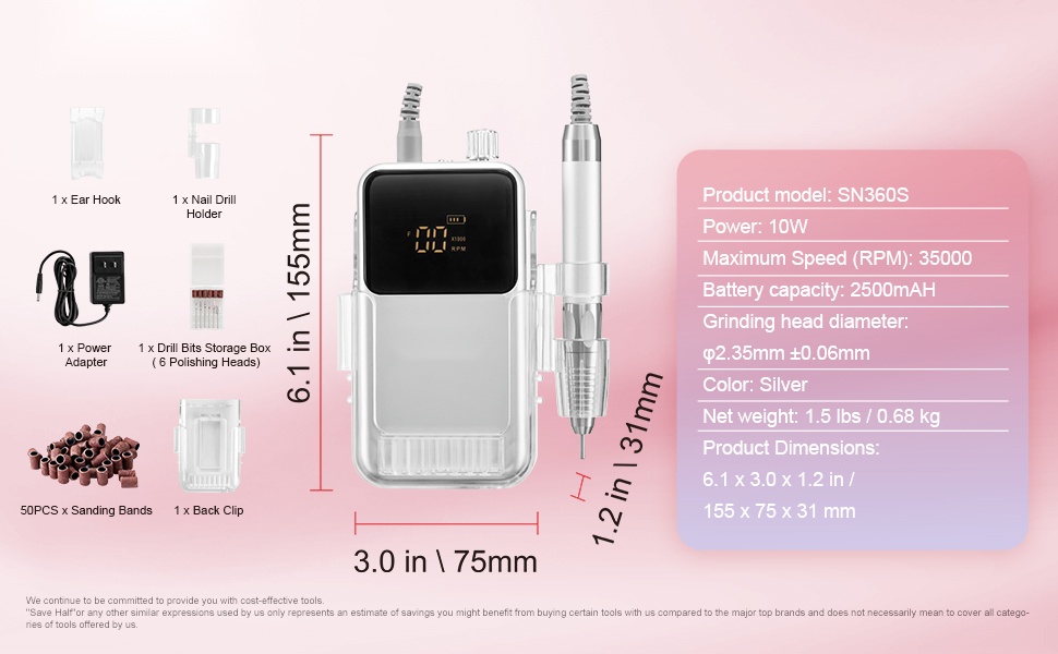 Kompakti ja johdoton kynsiviila