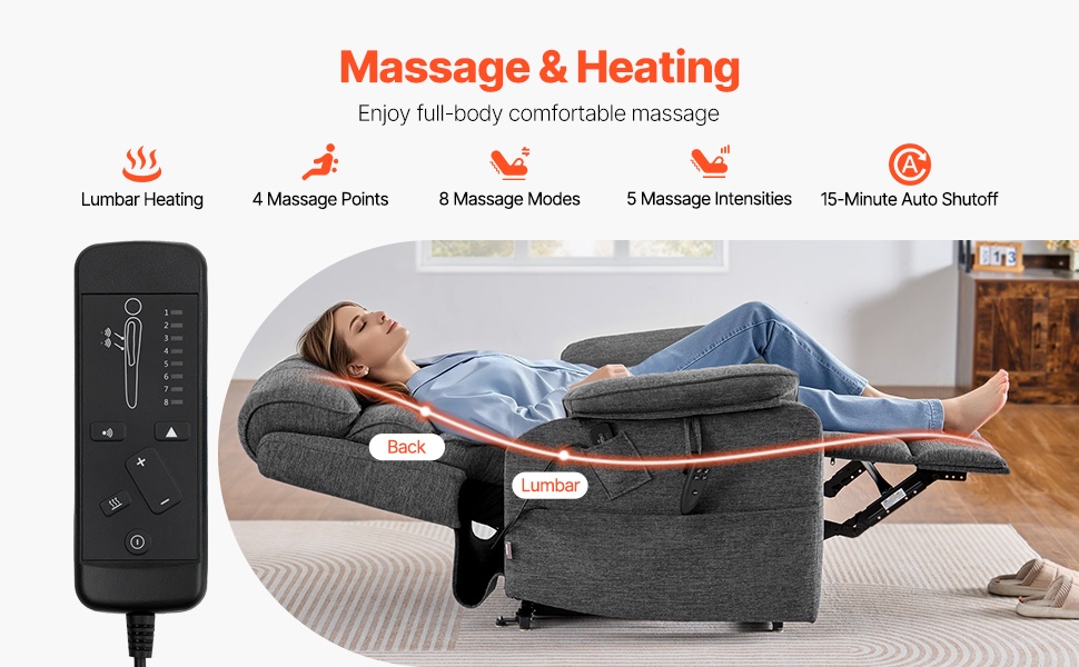 Sähkökäyttöinen nostettava lepotuoli edestä