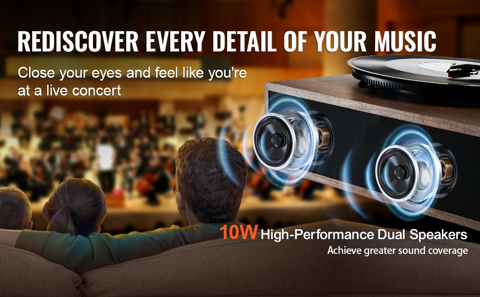 Levysoitin sisäänrakennetuilla kaiuttimilla