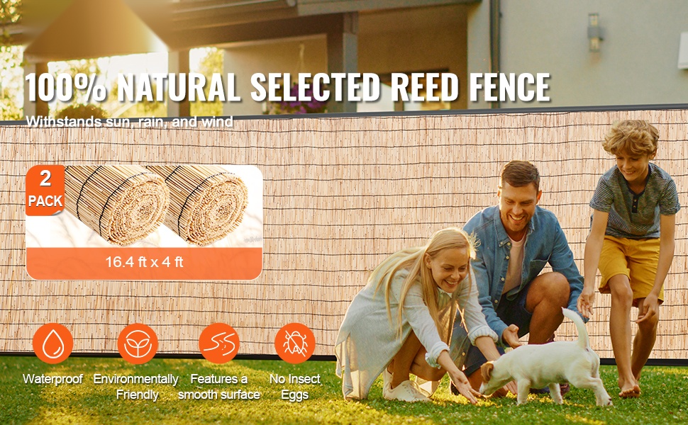 Luonnollinen kaisla-aita ulkokäyttöön