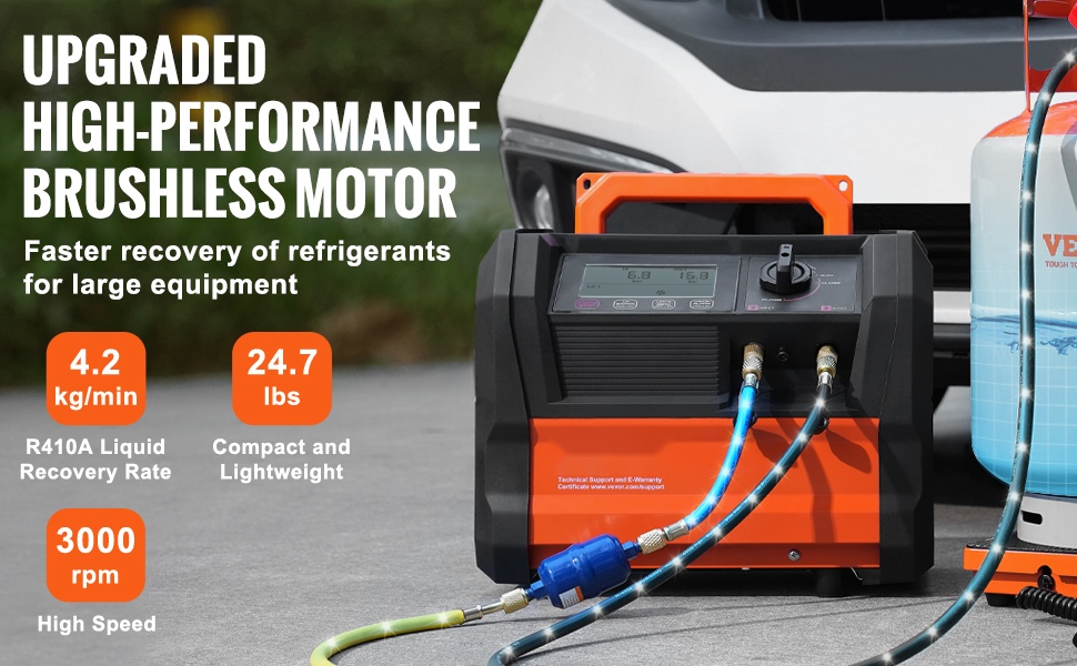 Kylmäaineen talteenottokone, matalapainesuojan tilat