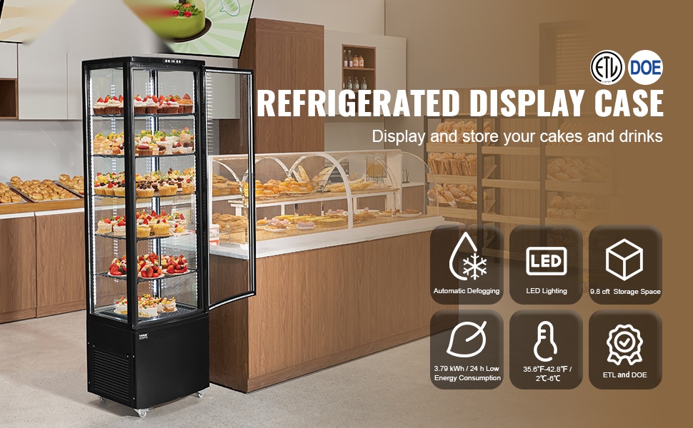 Jäähdytetty esillepanokaappi yleiskuva