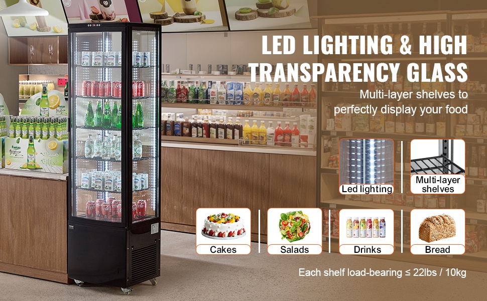 Säädettävät tasot ja LED-valaistus