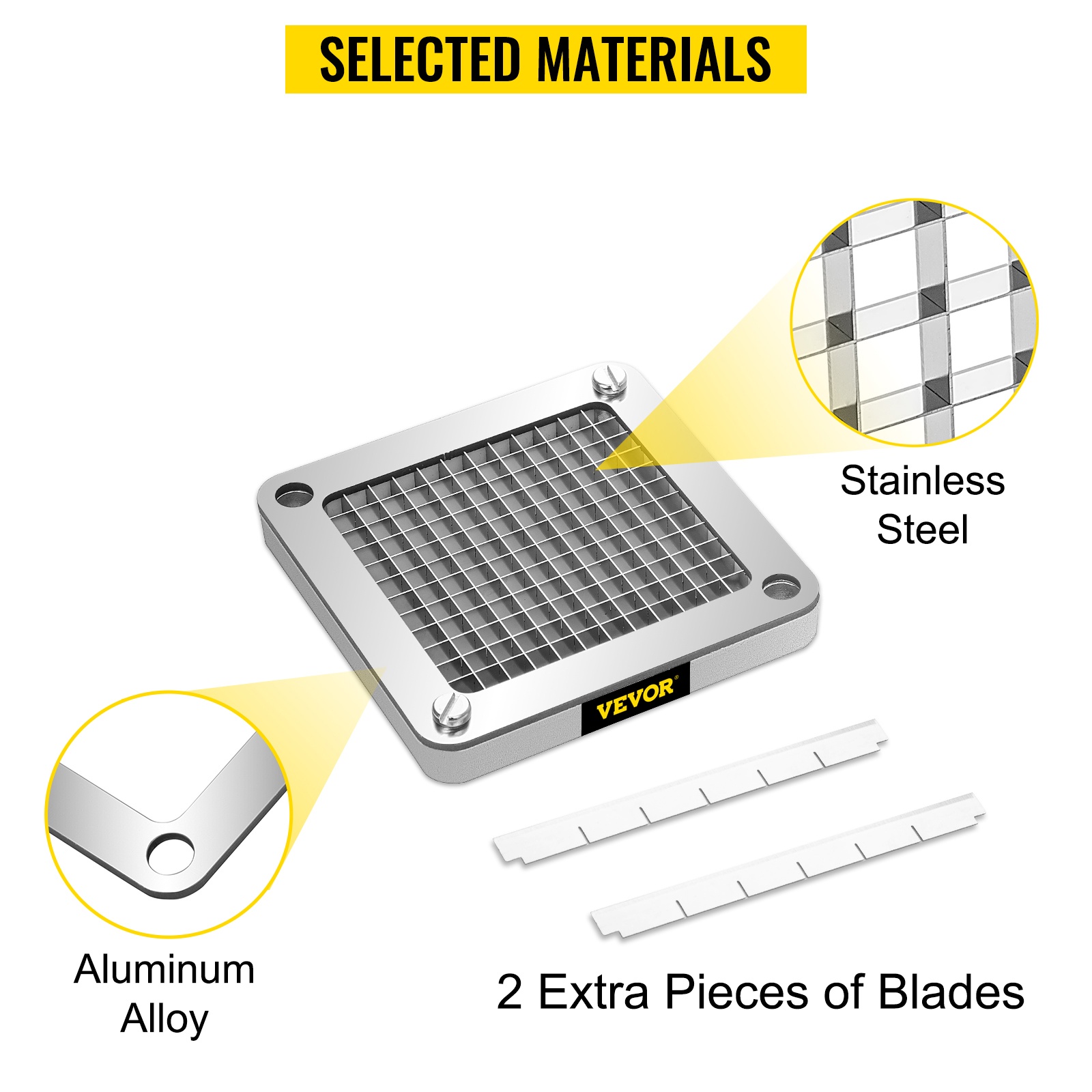 Ruostumattomasta teräksestä valmistetut terät