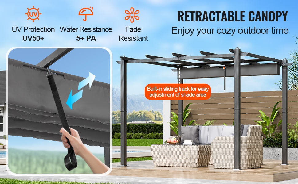 Säädettävä aurinkosuoja ja liukukisko