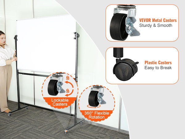 Siirreltävä jalusta, pyörät ja runko