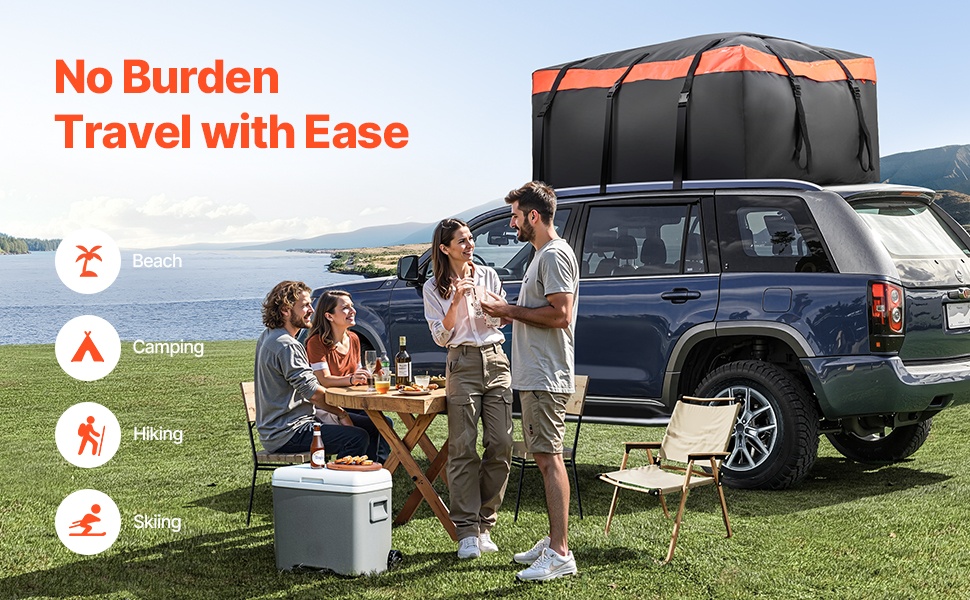 Auton kattolaukku, yleisnäkymä