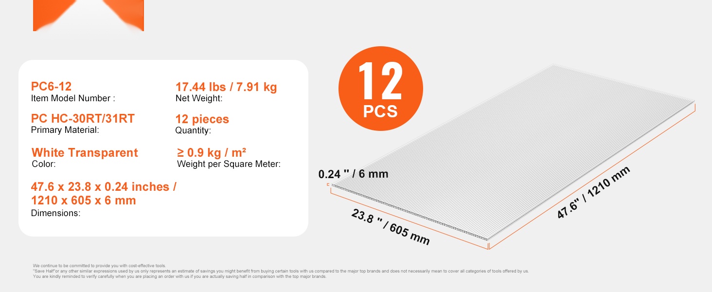 Polykarbonaattilevyjen yksityiskohtainen lähikuva