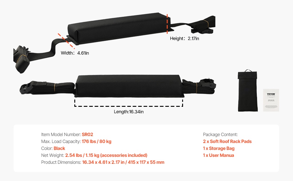 Pehmusteet käytössä auton kattotelineessä