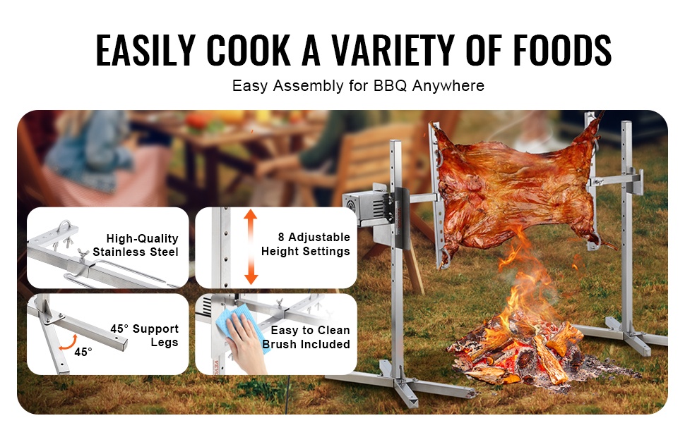 Ruostumattomasta teräksestä valmistettu roottisserie